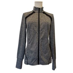 Michael Kors Full-Zip Track Jacket | Black & White |  Zip Pockets | Size Medium